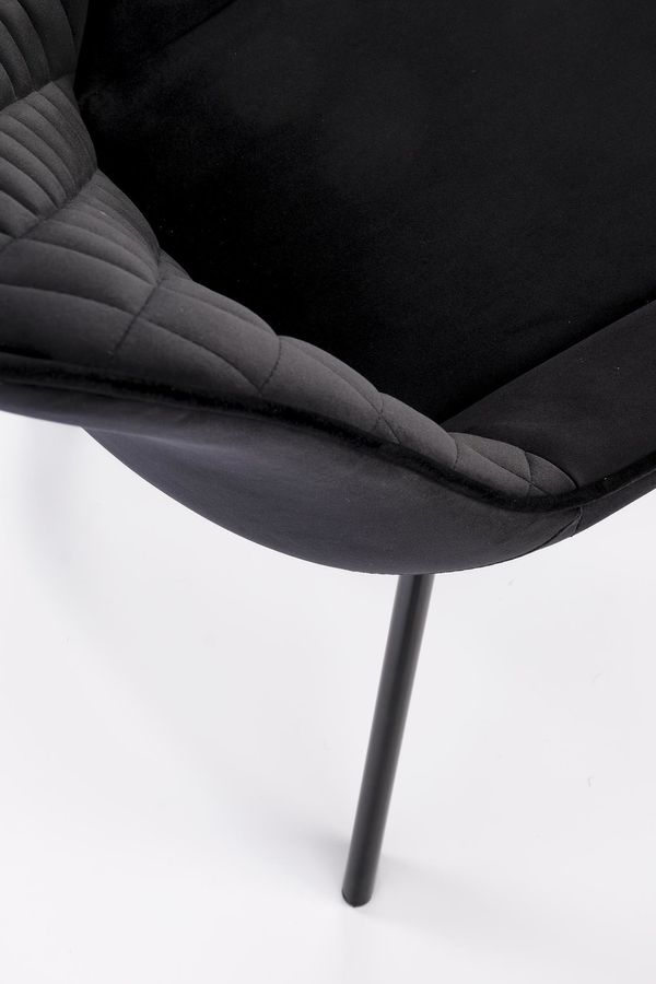 Металевий стілець K520 оксамитова тканина чорний Halmar Польща