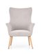 Крісло для відпочинку в вітальню, спальню Cotto натуральне дерево / тканина світло-сірий Halmar Польща