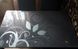 Маленький чорний кухонний стіл Damar 80х60см з малюнком квітів на круглих ніжках.