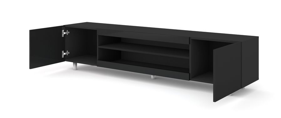 Тумба для вітальні KATE 189 чорний мат/чорний глянець BIM FURNITURE фото - artos.in.ua