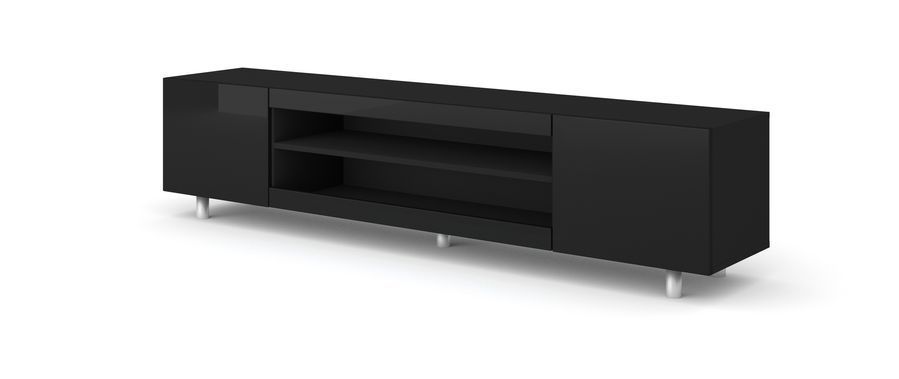 Тумба для вітальні KATE 189 чорний мат/чорний глянець BIM FURNITURE фото - artos.in.ua