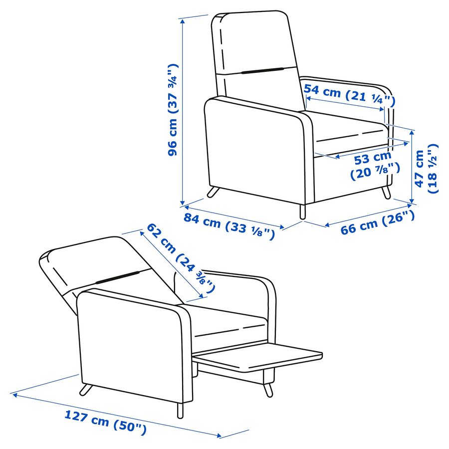 ИКЕА Откидывающееся кресло GISTAD, 404.663.89 фото - artos.in.ua