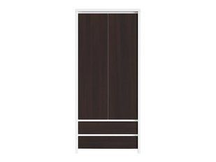 Шкаф BRW Kaspian S128-SZF2D2S-BI/WE, белый/венге, из Польши фото - artos.in.ua