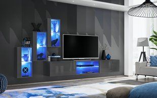 Комплект мебели в гостиную ASM Switch XXII 27 GG SW 22 Графит матовый/Графит глянцевый из Польши фото - artos.in.ua
