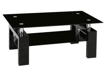 Чорний журнальний столик LISA II 110x60 SIGNAL стиль модерн