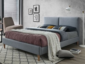 Двоспальне сіре ліжко Acoma SIGNAL 160x200 на ніжках Польща