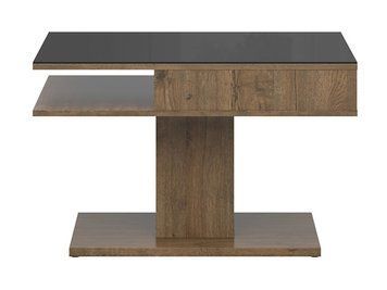 Журнальный столик BRW Campo D05029-LAWA_CAMPO-DARL/CA, дуб эйприл, черное стекло фото - artos.in.ua