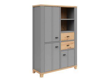 Стеллаж BRW Hygge 95 с 3 дверями и 2 ящиками &mdash; дуб Артизан фото - artos.in.ua