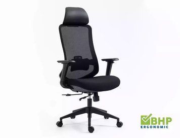Компьютерное кресло Ergon Signal 64&times;112, черный, ткань + сетка фото - artos.in.ua