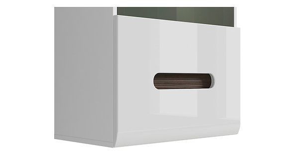 Вітрина BRW Azteca S205-SFW1W / 10/6-BIP / WEM, білий / білий глянцевий, фото - artos.in.ua
