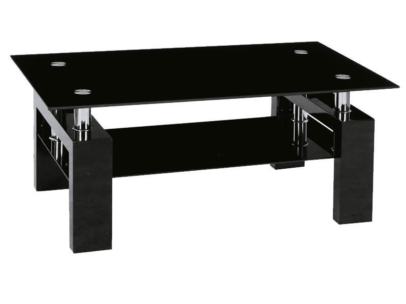 Черный журнальный столик LISA II 110x60 SIGNAL стиль модерн Польша