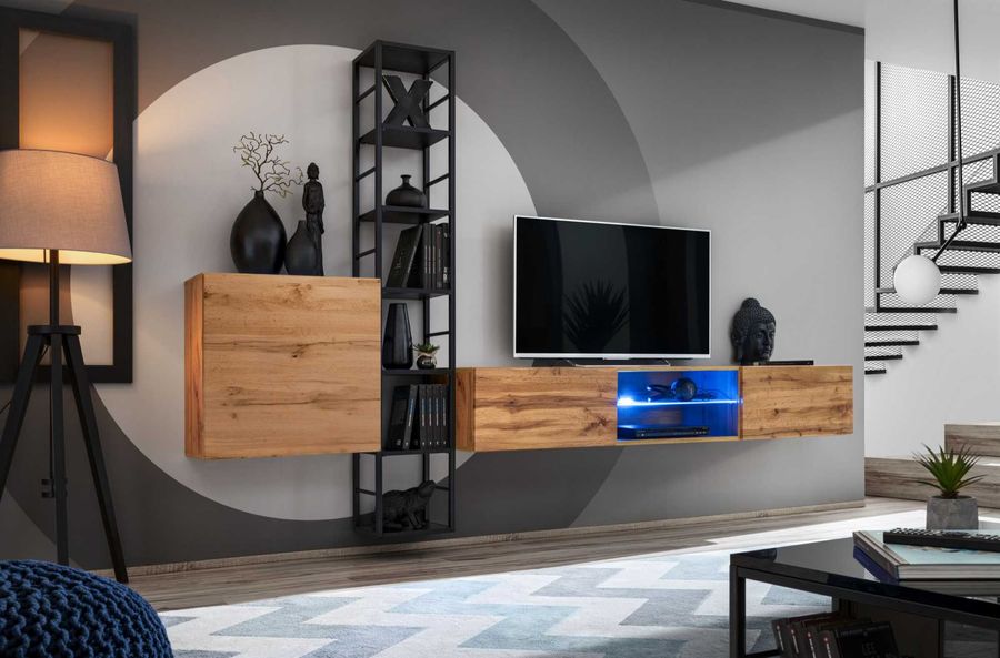 Комплект мебели в гостиную ASM Switch Met VI 27 WTS SWM 6 Вотан/Вотан ПВХ из Польши