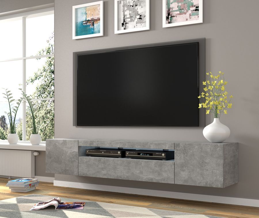 Тумба для под телевизор AURA 200 бетон BIM FURNITURE фото - artos.in.ua