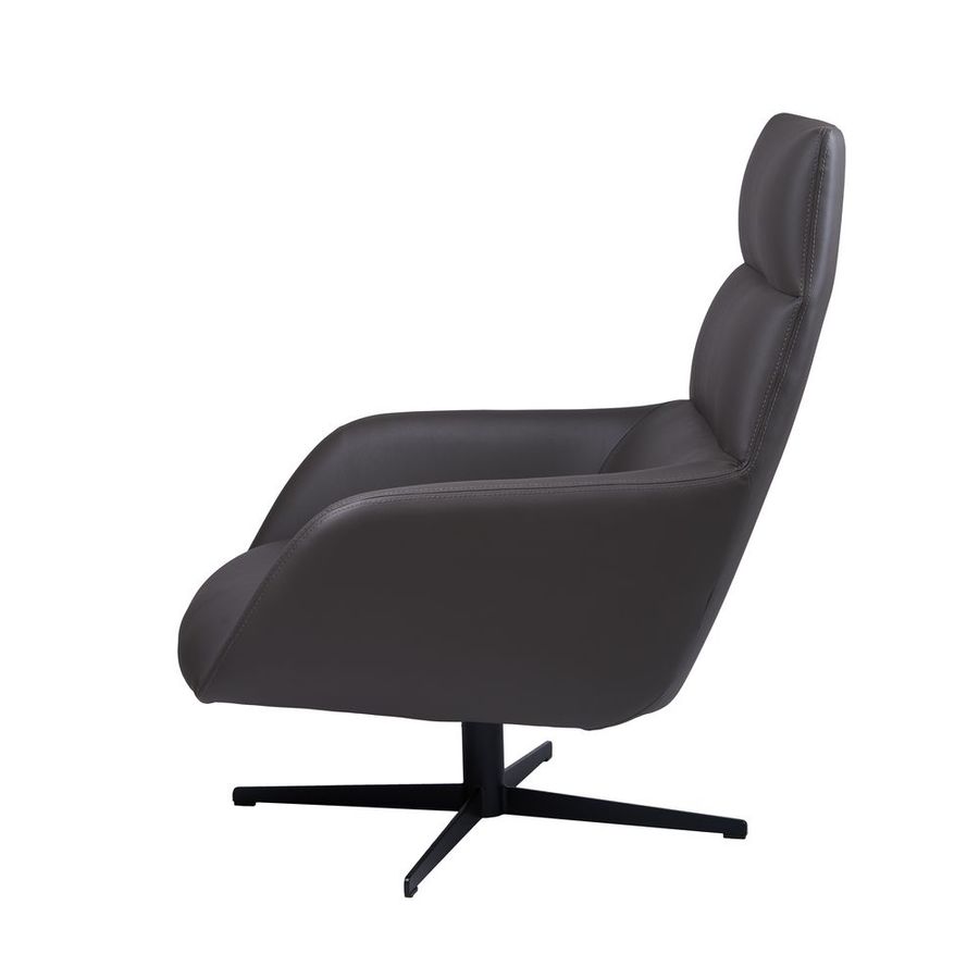 Berkeley лаунж кресло з підставкою, сірий графіт Concepto
