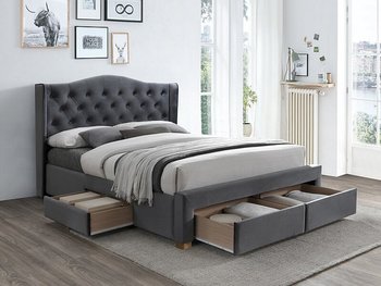 Двоспальне ліжко з висувними ящиками Aspen II 160 x 200 SIGNAL сірий Польща