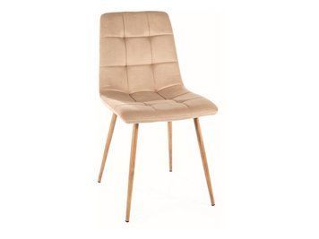 Стілець MILA D Signal 45&times;41&times;86, дуб / бежевий, велюр Bluvel 28 фото - artos.in.ua