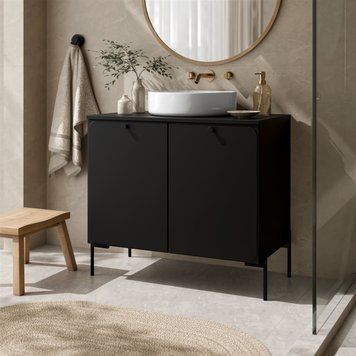 Тумба под умывальник CAMA MONA UM 80 D2 черная