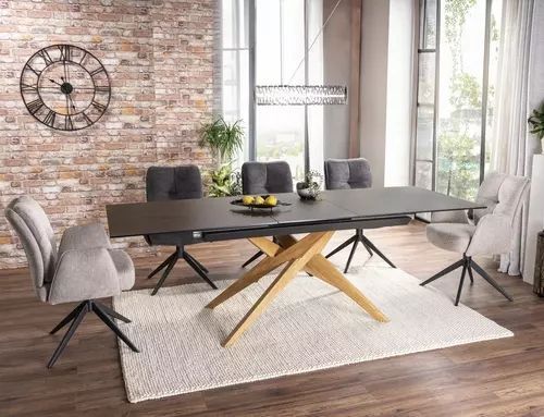Обеденный стол Loreto Ceramic Ossido Bruno Signal 180&times;90&times;76, коричневый mat, закаленное стекло + керамика фото - artos.in.ua