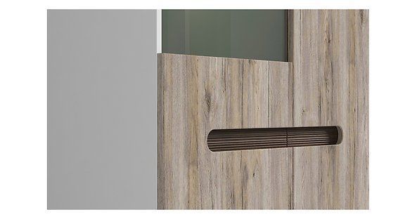Витрина BRW Azteca S205-REG1W1D/19/9-BI/DSA, белый/дуб Сан Ремо, из Польши фото - artos.in.ua