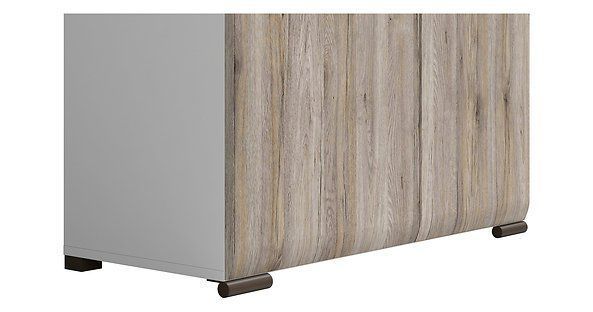 Витрина BRW Azteca S205-REG1W1D/19/9-BI/DSA, белый/дуб Сан Ремо, из Польши фото - artos.in.ua