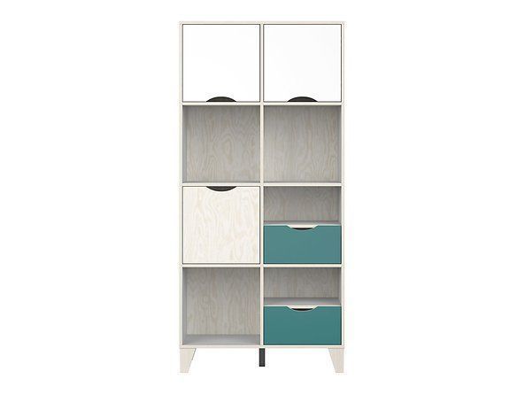 Стеллаж BRW Stanford S411-REG/18/8-SOI, фанера/светло-серый, из Польши фото - artos.in.ua
