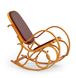 Кресло-качалка HALMAR MAX BIS PLUS коричневый из дерева, искусственной кожи Польша