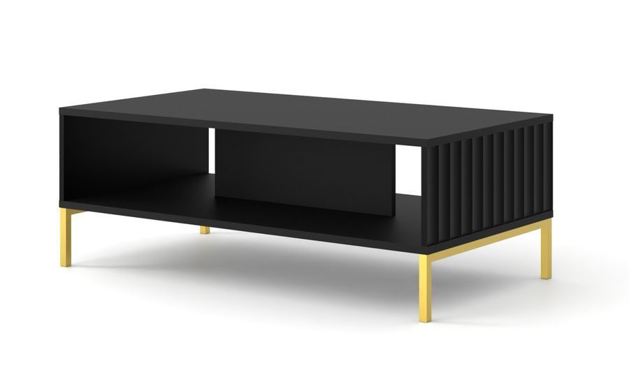 Журнальный столик WAVE черный на золотых ножках BIM FURNITURE фото - artos.in.ua