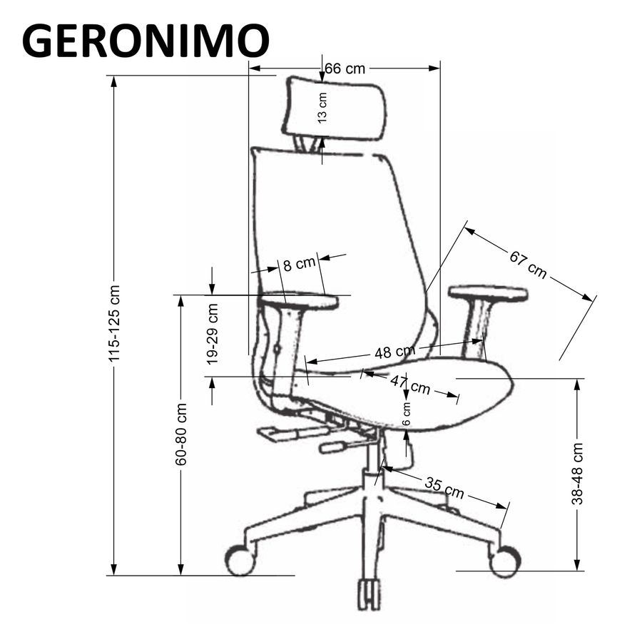 Комп'ютерне поворотне крісло GERONIMO чорний Halmar Польща