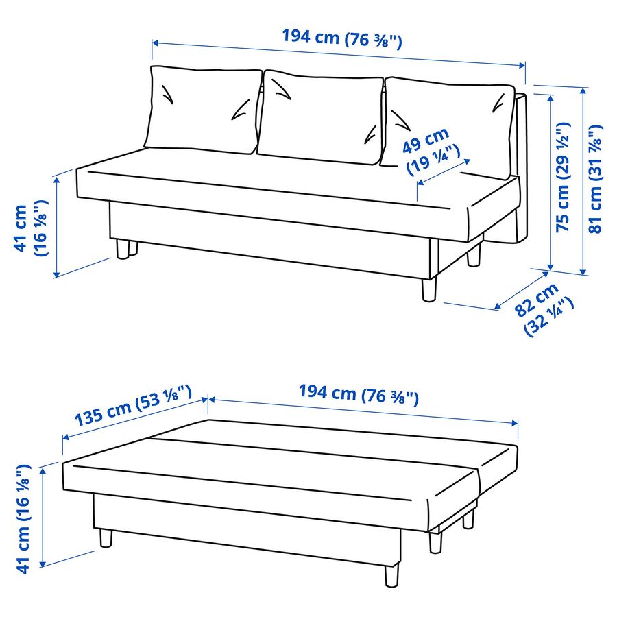 ІКЕА 3-місний розкладний диван ÄLVDALEN, 804.625.96 фото - artos.in.ua